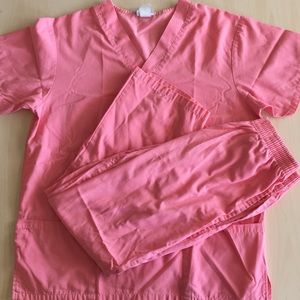 Scrub Short Sleeve and Pants Coral Pink